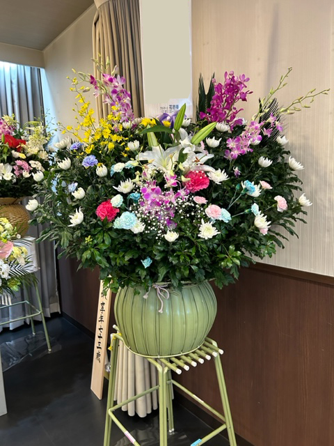 生花ダルマ篭盛花