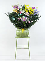 生花ダルマ篭盛花